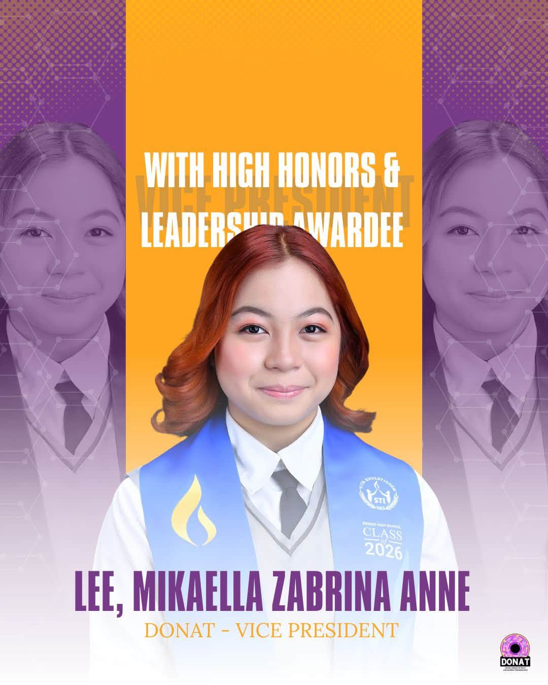 Mikaella Zabrina Anne Lee, DONAT Vice President in 2024-2026
